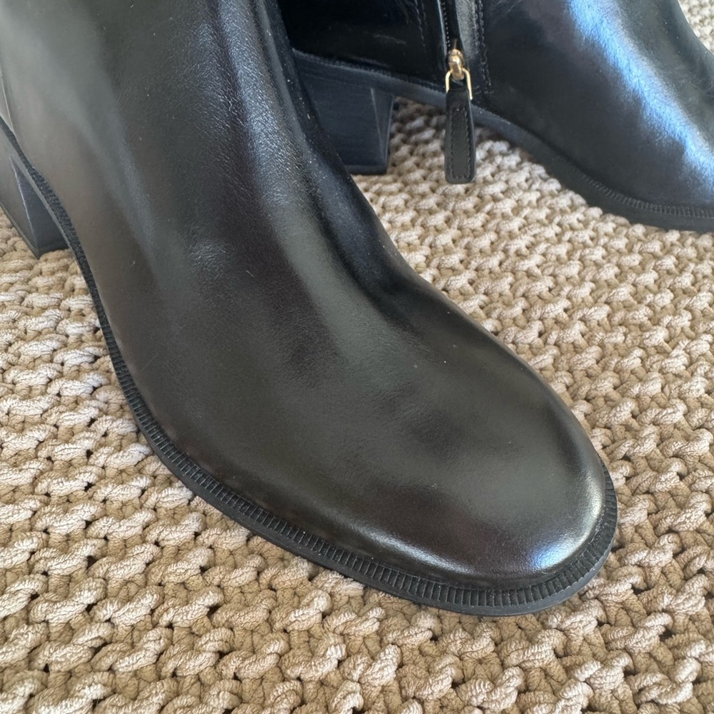 Tory Burch Glossy Black Ankle Booties - Picture 4 of 6